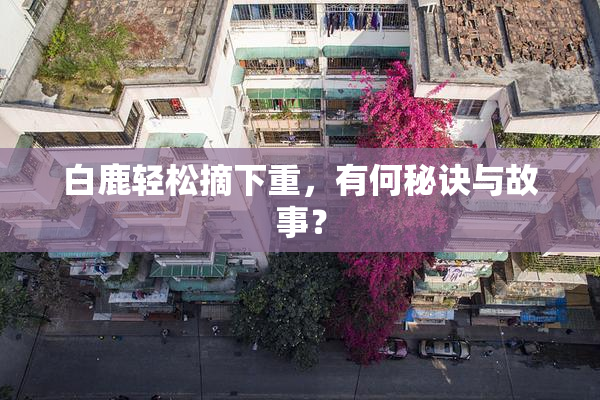 白鹿轻松摘下重，有何秘诀与故事？