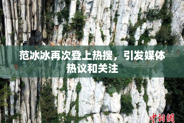 范冰冰再次登上热搜，引发媒体热议和关注