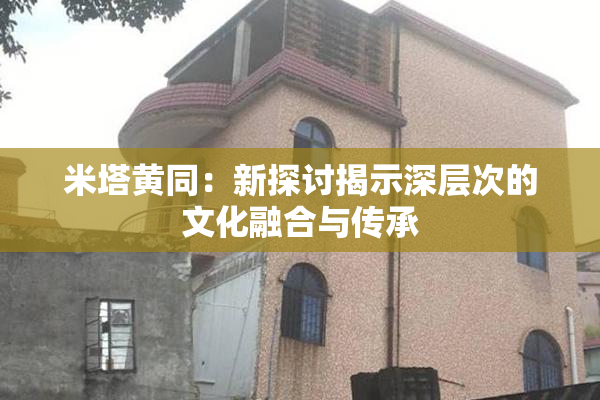 米塔黄同：新探讨揭示深层次的文化融合与传承