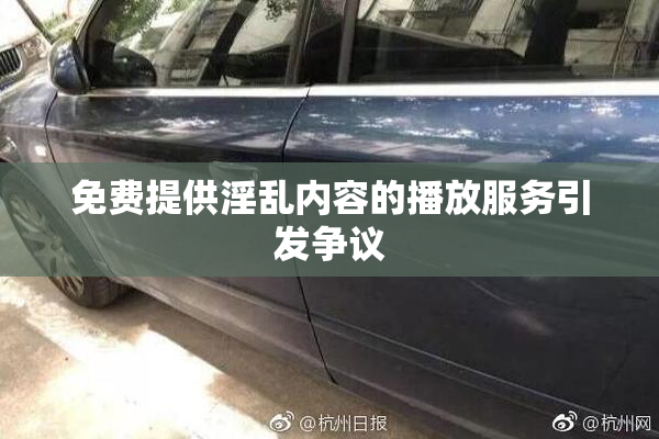 免费提供淫乱内容的播放服务引发争议