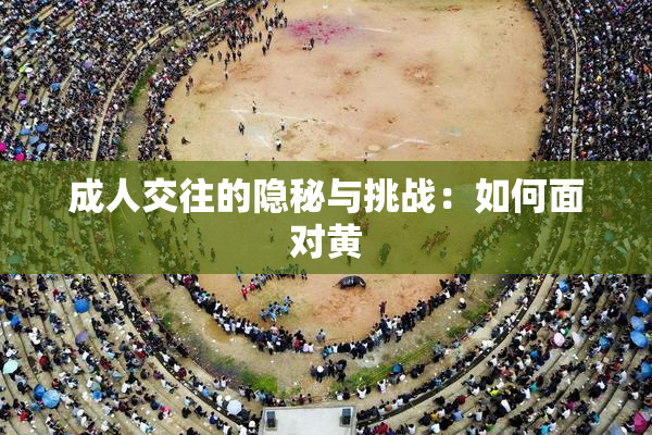 成人交往的隐秘与挑战：如何面对黄