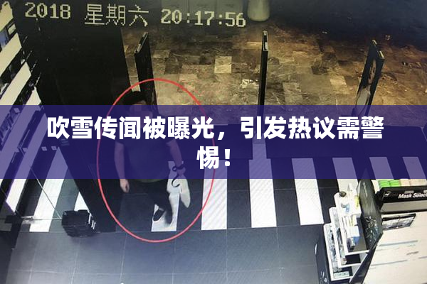 吹雪传闻被曝光，引发热议需警惕！