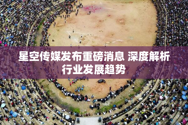 星空传媒发布重磅消息 深度解析行业发展趋势