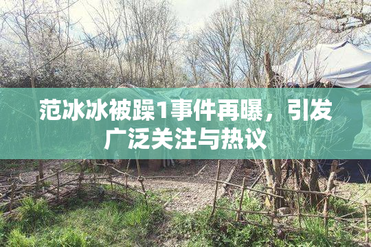 范冰冰被躁1事件再曝，引发广泛关注与热议