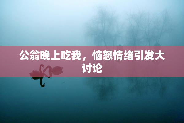 公翁晚上吃我，恼怒情绪引发大讨论