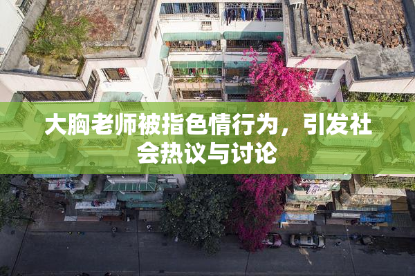 大胸老师被指色情行为，引发社会热议与讨论