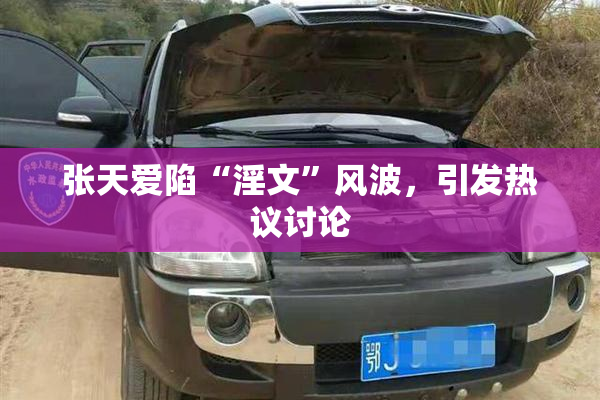 张天爱陷“淫文”风波，引发热议讨论