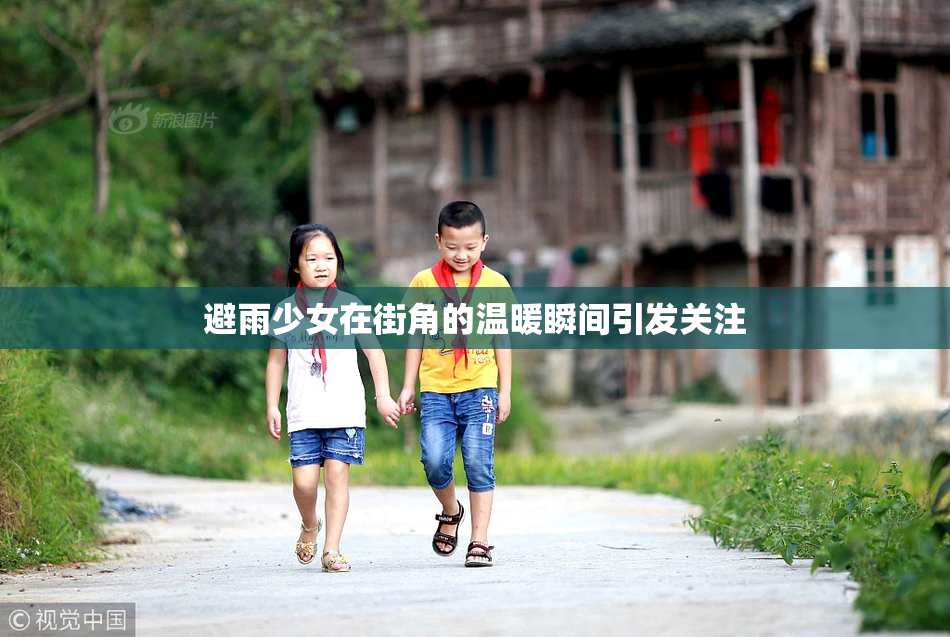 避雨少女在街角的温暖瞬间引发关注