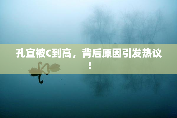 孔宣被C到高，背后原因引发热议！
