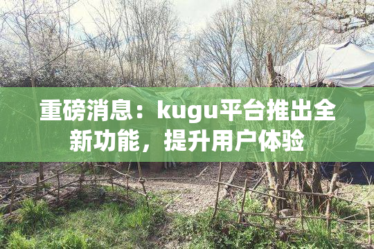 重磅消息：kugu平台推出全新功能，提升用户体验