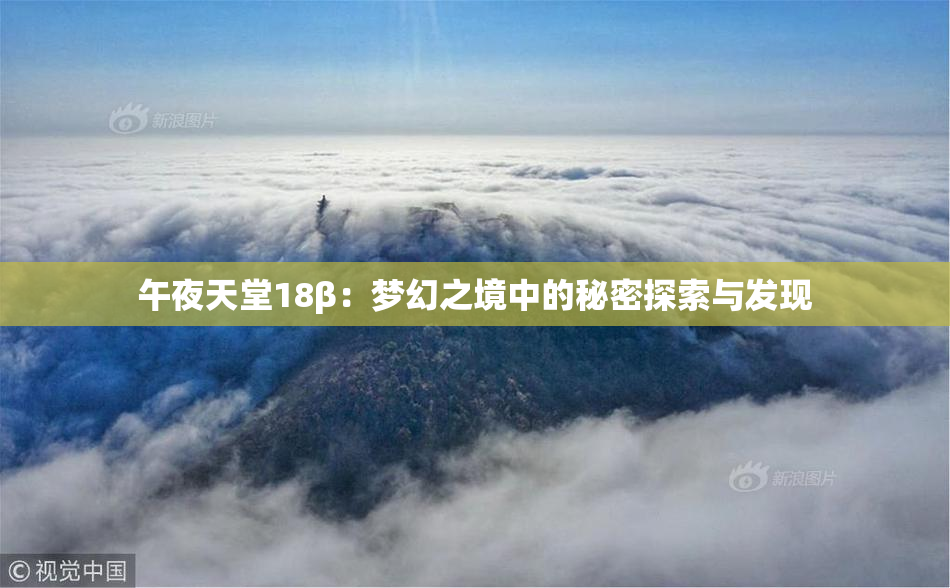 午夜天堂18β：梦幻之境中的秘密探索与发现