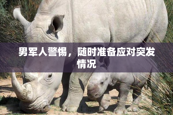 男军人警惕，随时准备应对突发情况