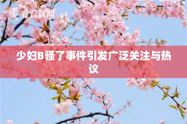 少妇B骚了事件引发广泛关注与热议