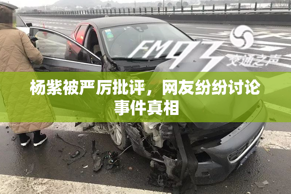 杨紫被严厉批评，网友纷纷讨论事件真相