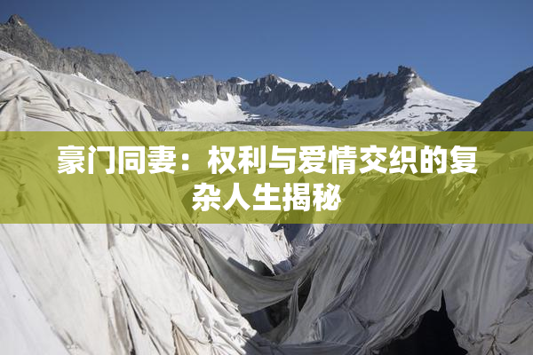 豪门同妻：权利与爱情交织的复杂人生揭秘
