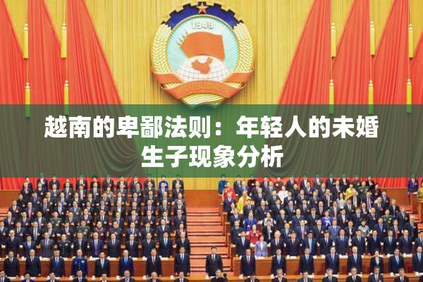 越南的卑鄙法则：年轻人的未婚生子现象分析