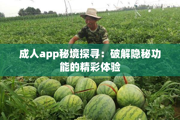 成人app秘境探寻：破解隐秘功能的精彩体验