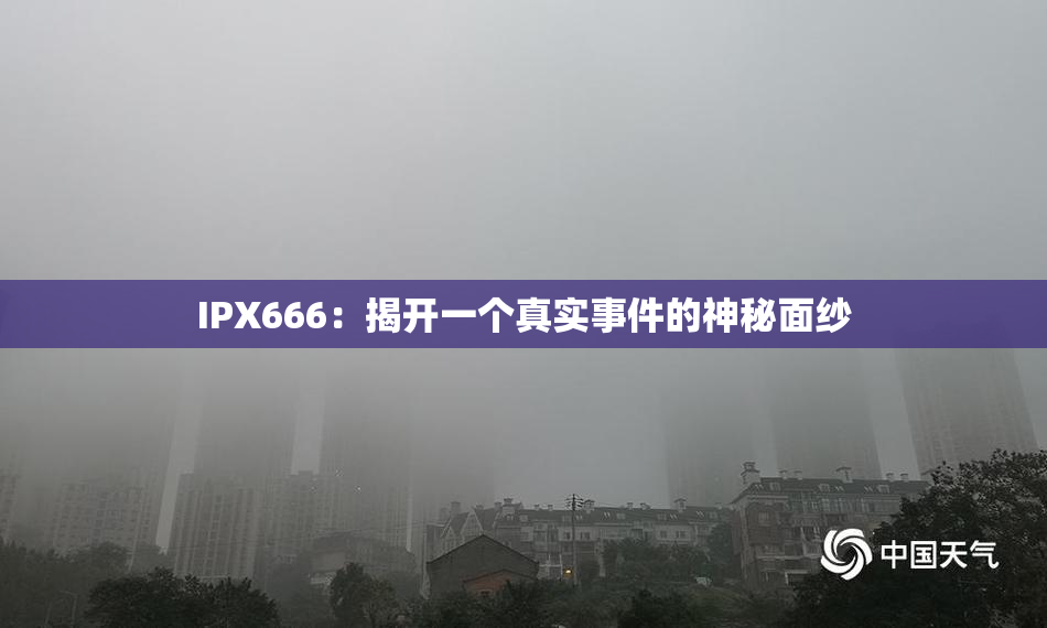 IPX666：揭开一个真实事件的神秘面纱