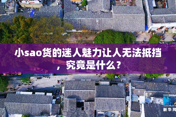小sao货的迷人魅力让人无法抵挡，究竟是什么？