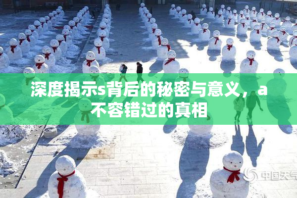深度揭示s背后的秘密与意义，a不容错过的真相