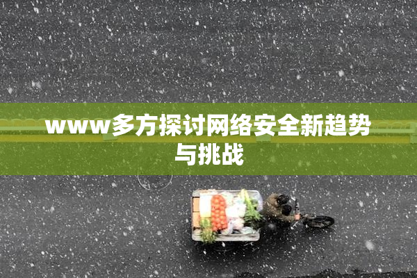 www多方探讨网络安全新趋势与挑战