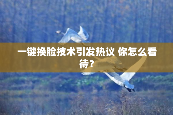 一键换脸技术引发热议 你怎么看待？