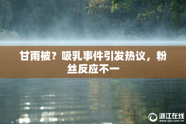 甘雨被？吸乳事件引发热议，粉丝反应不一