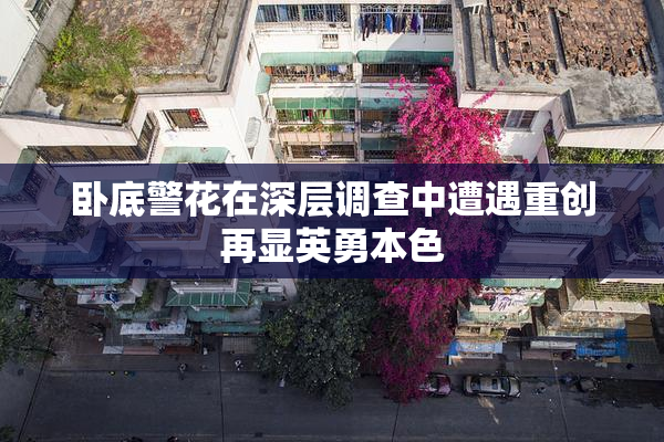 卧底警花在深层调查中遭遇重创再显英勇本色