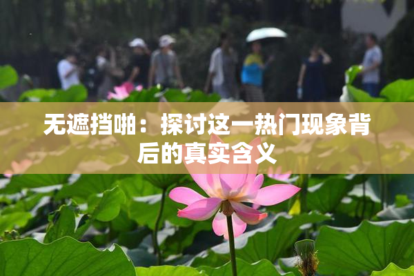 无遮挡啪：探讨这一热门现象背后的真实含义