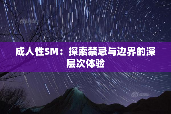 成人性SM：探索禁忌与边界的深层次体验