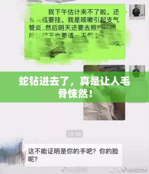 蛇钻进去了，真是让人毛骨悚然！