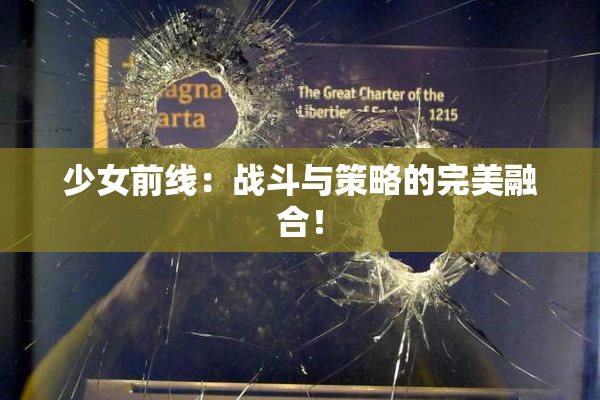 少女前线：战斗与策略的完美融合！