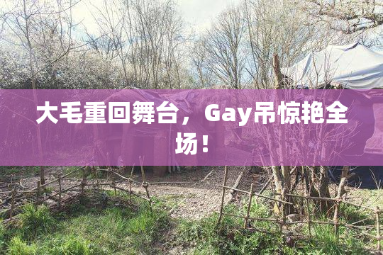 大毛重回舞台，Gay吊惊艳全场！