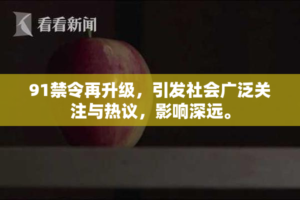 91禁令再升级，引发社会广泛关注与热议，影响深远。
