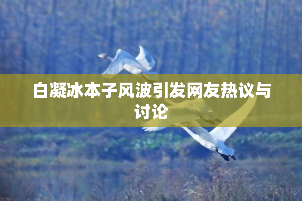 白凝冰本子风波引发网友热议与讨论