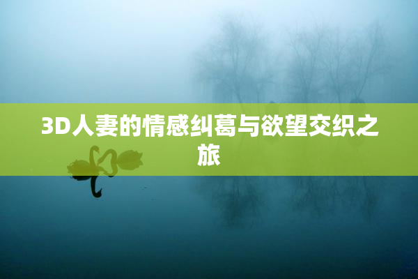 3D人妻的情感纠葛与欲望交织之旅