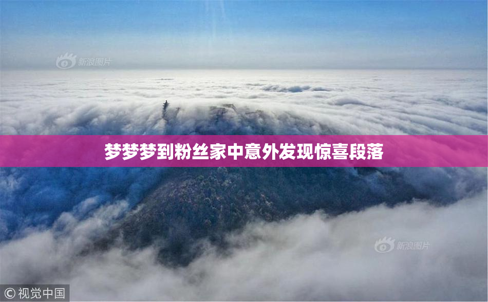 梦梦梦到粉丝家中意外发现惊喜段落