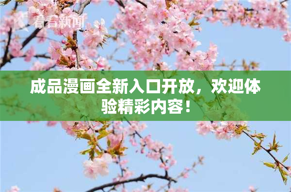 成品漫画全新入口开放，欢迎体验精彩内容！