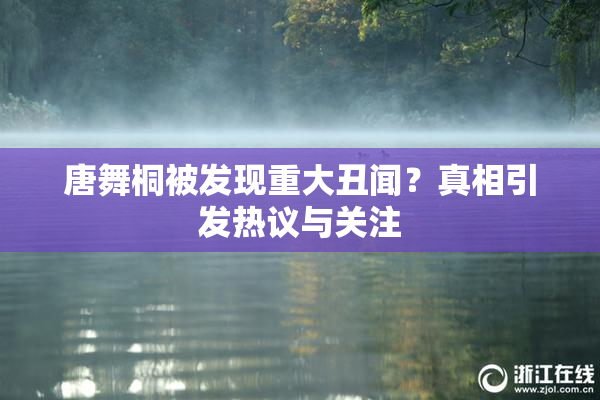 唐舞桐被发现重大丑闻？真相引发热议与关注