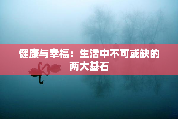 健康与幸福：生活中不可或缺的两大基石