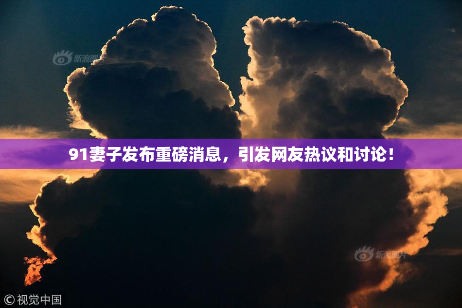 91妻子发布重磅消息，引发网友热议和讨论！