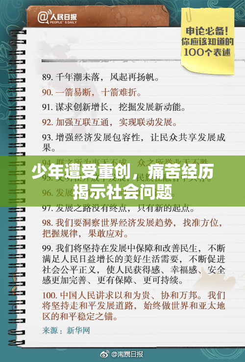 少年遭受重创，痛苦经历揭示社会问题