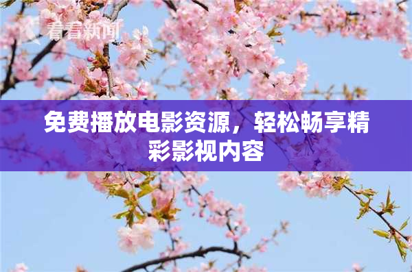 免费播放电影资源，轻松畅享精彩影视内容