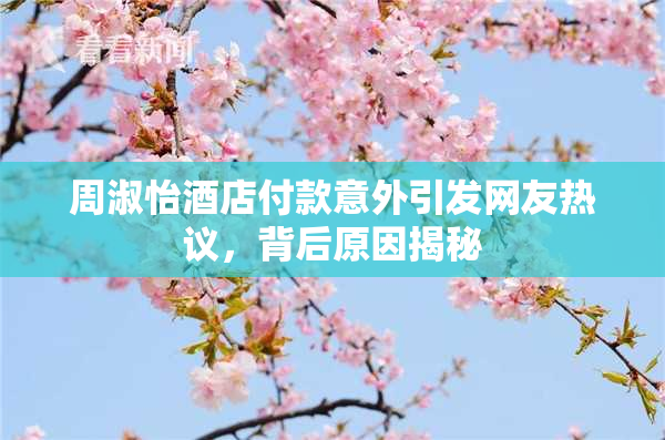 周淑怡酒店付款意外引发网友热议，背后原因揭秘