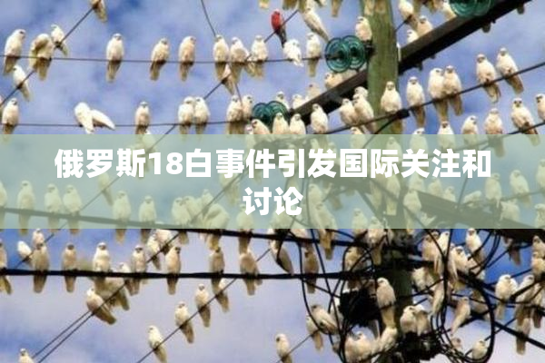 俄罗斯18白事件引发国际关注和讨论