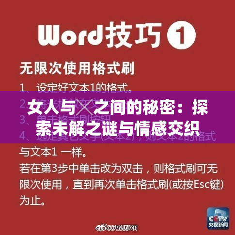 女人与╳之间的秘密：探索未解之谜与情感交织