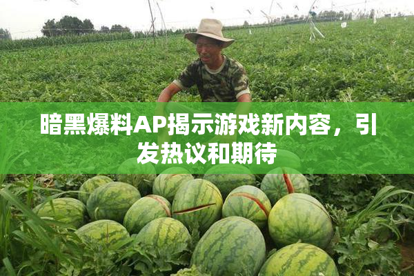 暗黑爆料AP揭示游戏新内容，引发热议和期待
