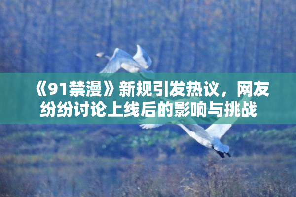 《91禁漫》新规引发热议，网友纷纷讨论上线后的影响与挑战