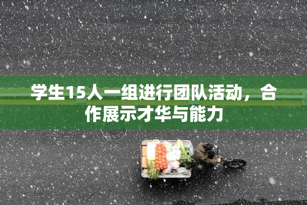 学生15人一组进行团队活动，合作展示才华与能力