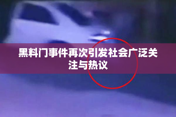 黑料门事件再次引发社会广泛关注与热议